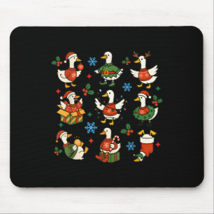Retro Alberner Gänse Santa Weihnachten Süße Fröhli Mousepad