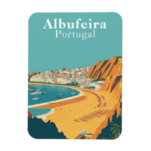 Retro Albufeira Portugal ReiseSouvenir Magnet