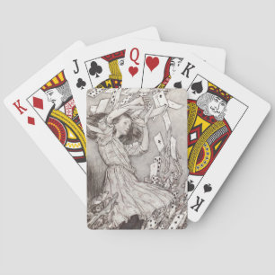 Retro-Alice-Falling-Cards im viktorianischen Desig Spielkarten