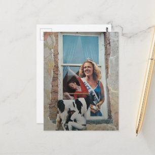 Retro-Alice in Dairyland-Collage Postkarte