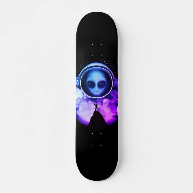 Retro Alien Astronaut Skateboard (Vorne)