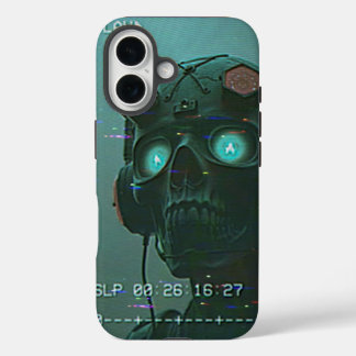 Retro-Alien auf dem VCR iPhone 16 Hülle