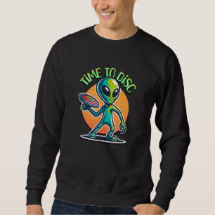 Retro Alien Disk Golf Sweatshirt