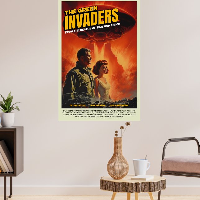 Retro Alien Sci-Fi Movie Inspired Wall Poster (Wohnzimmer 3)