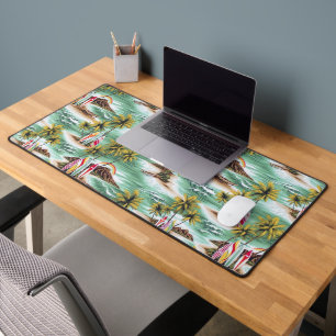 Retro Aloha Shirt mit Surfbrettern Schreibtischunterlage