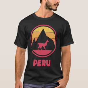 Retro Alpaka Cuzco Peru Inka Machu Picchu T-Shirt