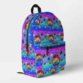 RETRO-ALTE SCHULE DER 80er Jahre Bedruckter Rucksack