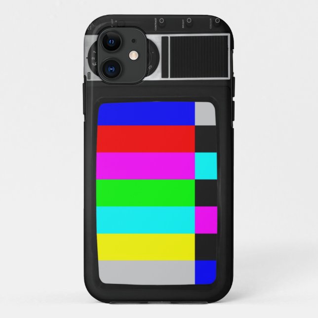 Retro altes Fernsehen mit Farbzeile iPhone 5/5s Hü Case-Mate iPhone Hülle (Rückseite)