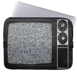 Retro Altes TV mit statischer Bildschirmabdeckung Laptopschutzhülle