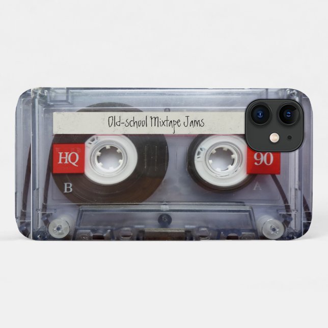 Retro-Altschulen-Mixtape-Kassettenband Case-Mate iPhone Hülle (Rückseite (Horizontal))