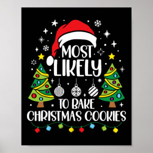 Retro am wahrscheinlichsten Weihnachtskeks Familie Poster