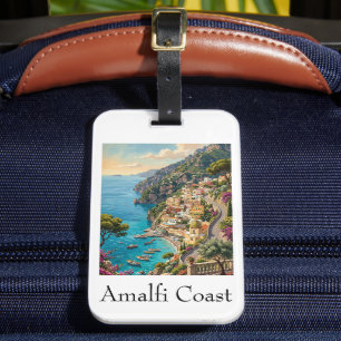 Retro Amalfi-Küste Italien Vintage Reise Kunst Dru Gepäckanhänger