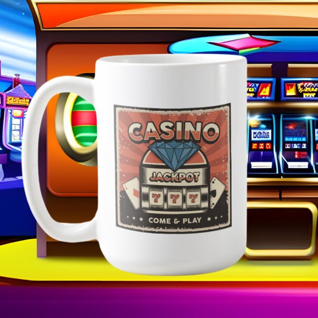 retro Amateurs de jeu Casino Coffee Mug (Créateur téléchargé)