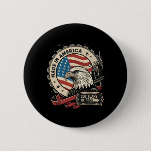 Retro America 250. Geburtstag Geburtstag Grunge Us Button