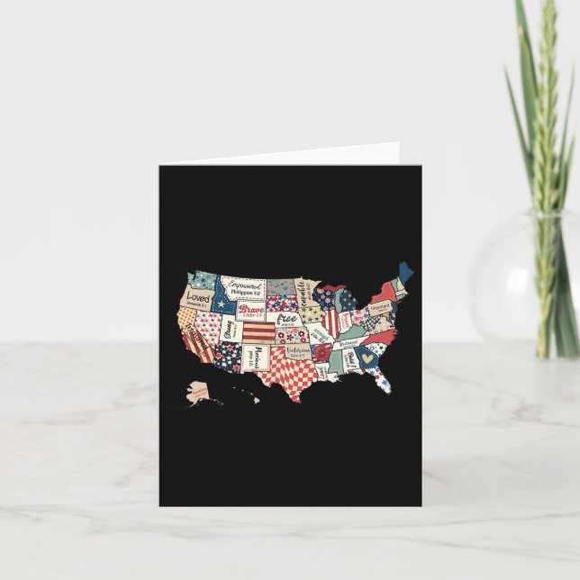 Retro America Usa Karte Gott sagen Sie sind Bibel  (Vorderseite)