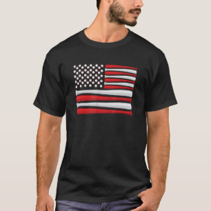 Retro American Baseball Flag Vintag Baseball Fla T-Shirt