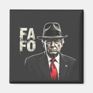 Retro American Donald Trump FAFO USA Flag Patriot Magnet