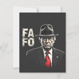 Retro American Donald Trump FAFO USA Flag Patriot Mitteilungskarte