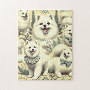Retro American Eskimo Illustration