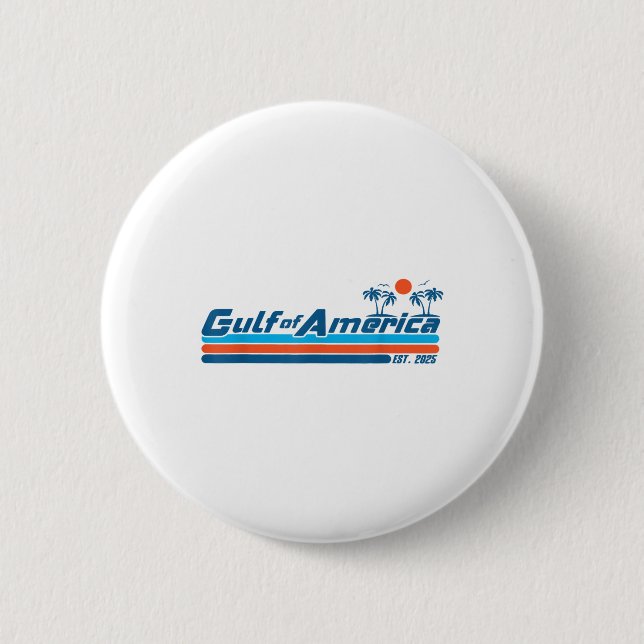 Retro American Flag Beach Button (Vorderseite)