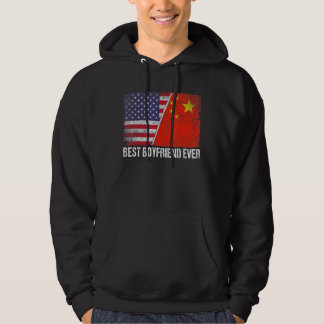 Retro American Flag China Flag Bester Freund je Hoodie