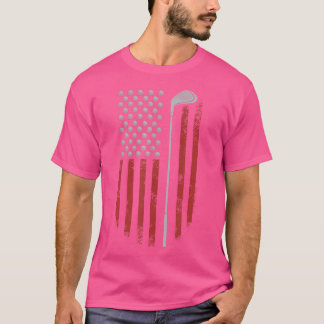 Retro American Flag Golf für Golfer Funny Golf Clu T-Shirt