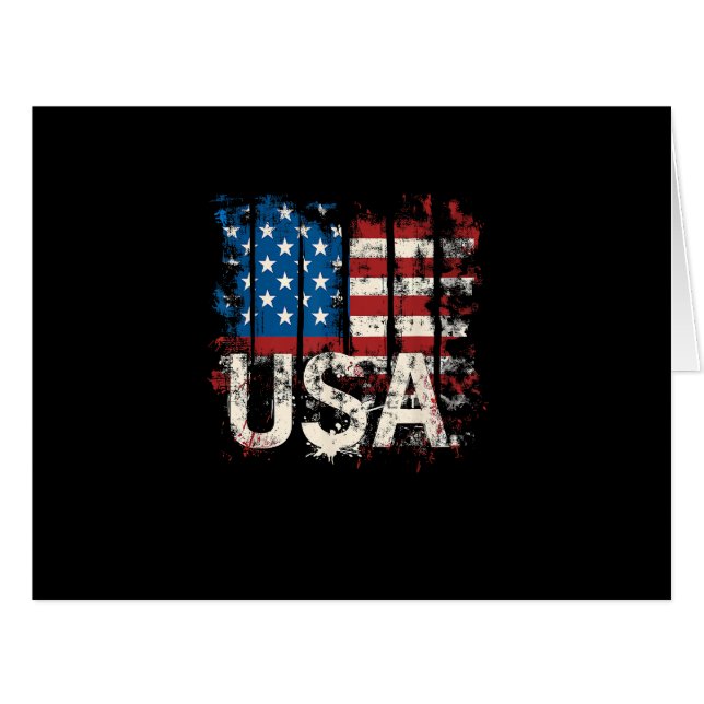 Retro American Flag USA 4. Juli (Vorderseite (Horizontal))