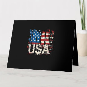 Retro American Flag USA 4. Juli Karte