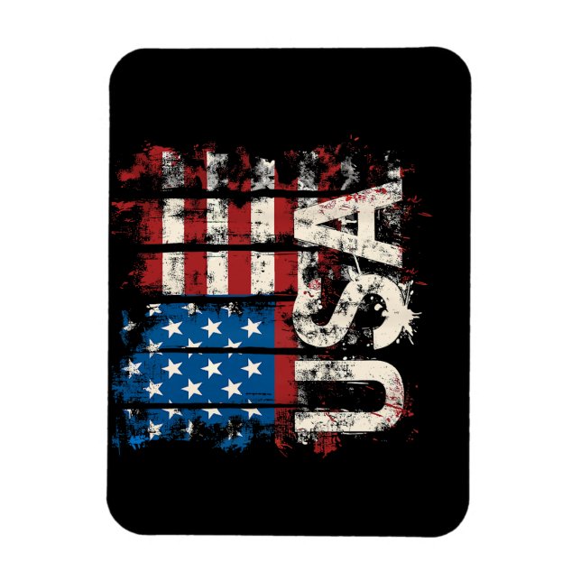 Retro American Flag USA 4. Juli Magnet (Vertikal)
