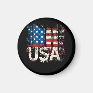 Retro American Flag USA 4. Juli Magnet