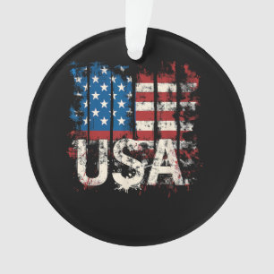 Retro American Flag USA 4. Juli Ornament