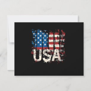 Retro American Flag USA 4. Juli RSVP Karte
