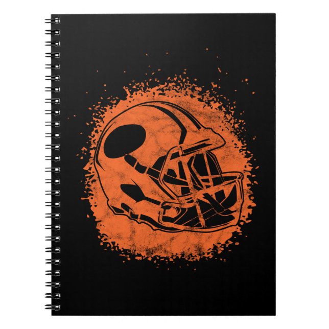 Retro American Football Helmet Notizblock (Vorderseite)