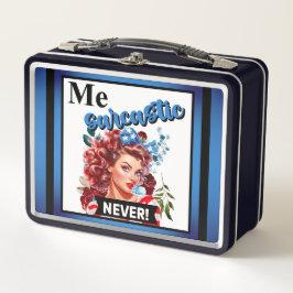Retro American Pinup_ Me Sarcastic Metall Brotdose