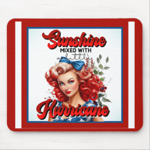 Retro American Pinup_ Sunshine Mixed Mousepad