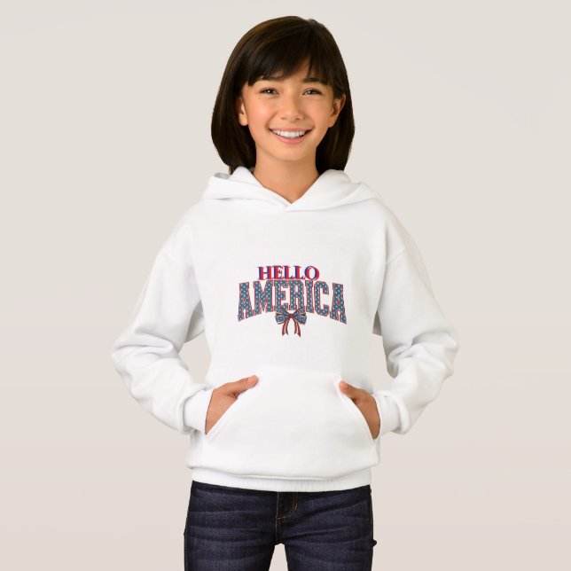 Retro American Pride Hoodie. Hoodie (Vorne ganz)