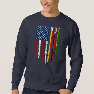 Retro American Zimbabwe Flag Männer Frauen Patriot Sweatshirt