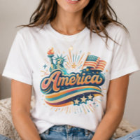 Retro-Amerika-Patriotismus-Shirt