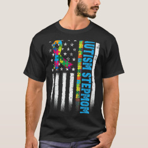 Retro-Amerikanische-Flagge-Autismus-Stiefmutter-Be T-Shirt