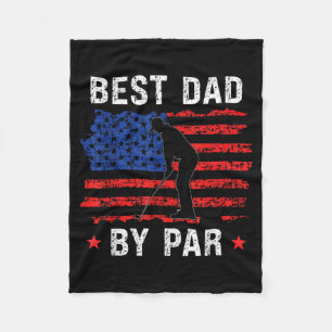 Retro-Amerikanische Flagge Bester Vater Fleecedecke