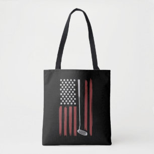 Retro-Amerikanische-Flagge-Golf-Golfer-Lustiger-Go Tasche