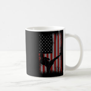 Retro-Amerikanische-Flagge-Kickboxen-Geschenk für  Kaffeetasse