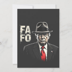 Retro Amerikanischer Donald Trump FAFO USA-Flagge  Einladung