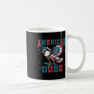 Retro Amerikanischer Typ Weißkopfseeadler 4. Juli Kaffeetasse