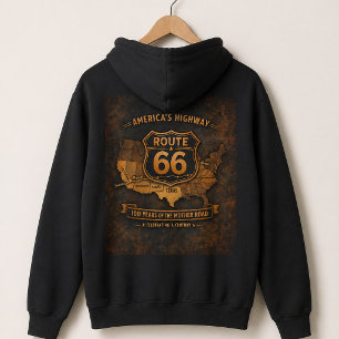 Retro-Amerikas Highway 100-Jahres-Karte Hoodie