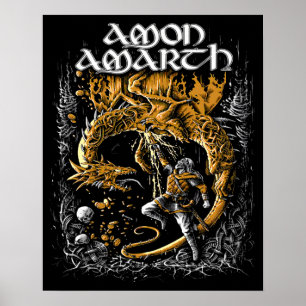 Retro-Amon-Amarth-Musik-Tribut-Design Poster