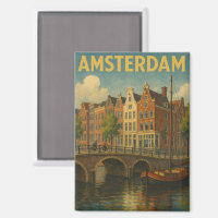 Retro Amsterdam Niederlande Grachten