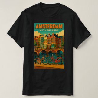 Retro Amsterdam Niederlande T-Shirt