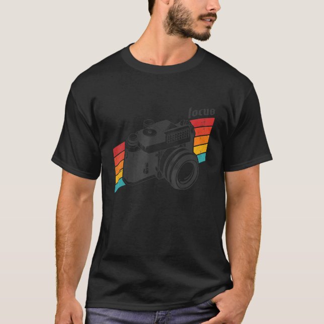 Retro Analog SLR Kamera Flash Retro Focus Fotogra T-Shirt (Vorderseite)