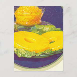 Retro Ananas Artwork Postkarte